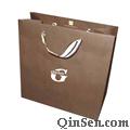 Brown kraft Brand  Bag with Ribbon Handle