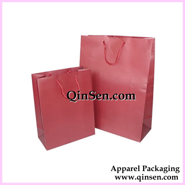Matte Solid Color Printed Paper Bag for Apparel Shopping-AB00002