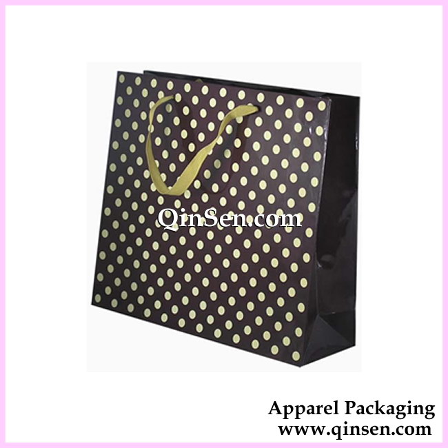Printed Paper handbag with Ribbon handle-AB00017