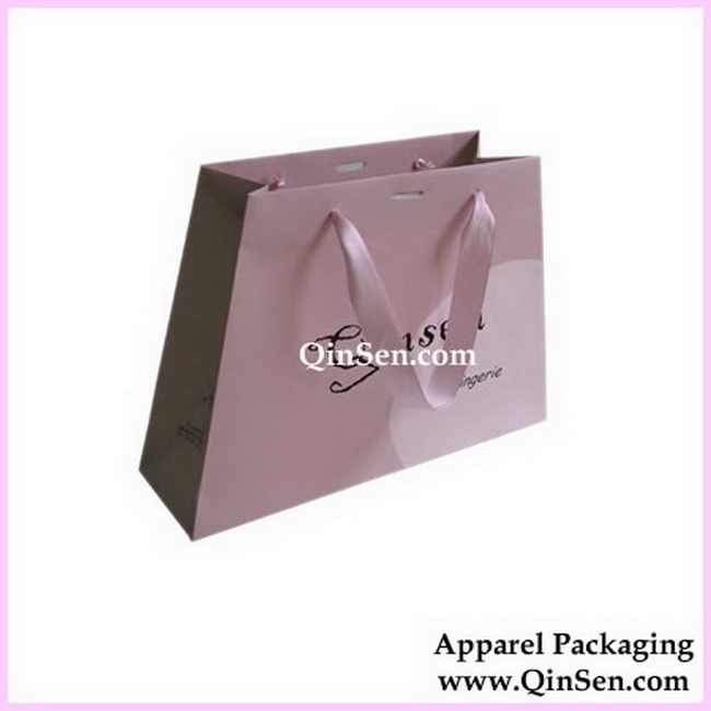 High quality Trapezoid Paper Gift Bag with Custom Logo Design For Ling