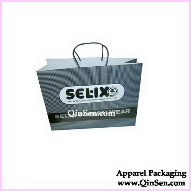 Kraft Paper Branded  Bag with Twisted  Handle-AB00264