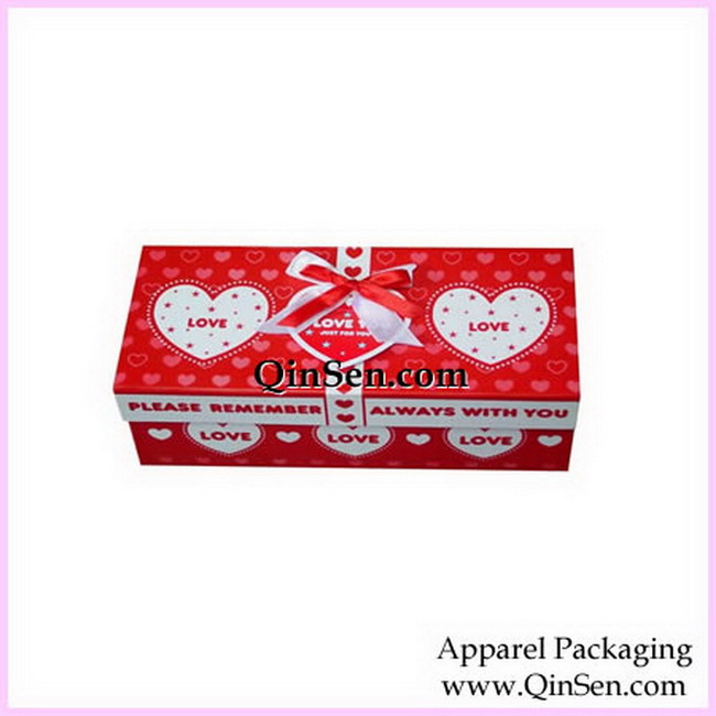 Deluxe Underwear Box with Ribbon Ties with Heart Design-GX00003