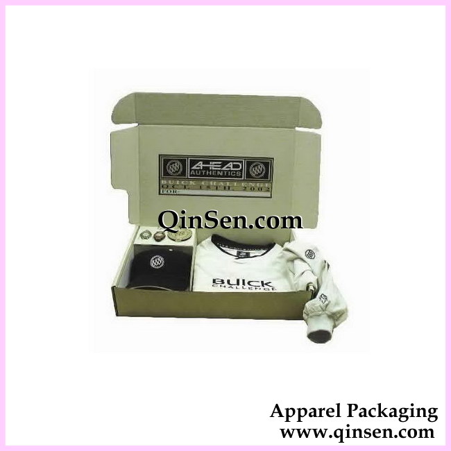 Printing Corrugated Paper Clothing Boxes-Foldable and Flat Packaging