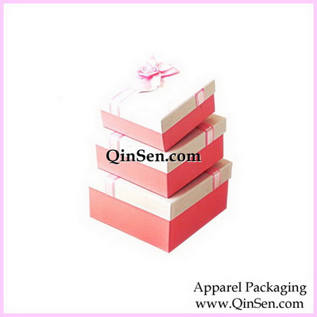 Custom Nested Paper Boxes with Ribbon-GX00365