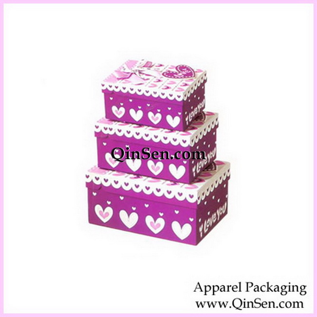 Printed Nested Paper Boxes / 3 pc/Package-GX00376