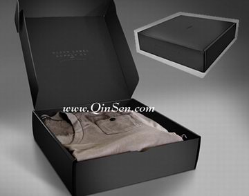 Classical Black Packaging Box with Name/Brand for Men's apparel line