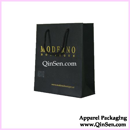 Black Euro Shopping Bag with Golden brand-AB00350