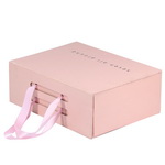 fancy customized folding rigid magnetic pink paper packaging box for Shoe Gift